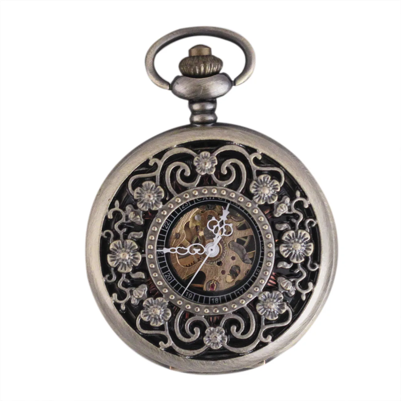 

Genuine Product Classic Rome Retro Hollow out Mechanical Pocket Watch Large Pocket Watch