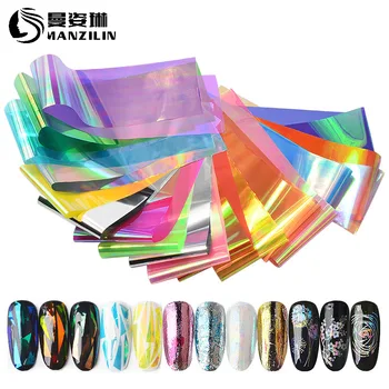 

Best Selling Nail Candy Starry Paper Laser Magic Color Transfer Starry Stickers Mixed