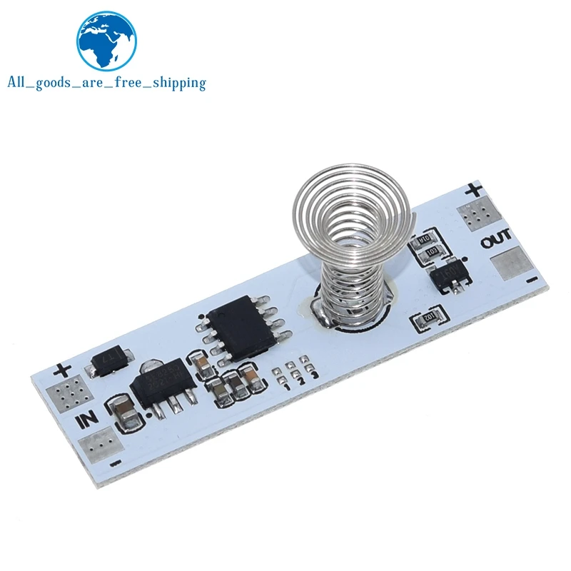 DC 12V Capacitive Touch Sensor Switch Coil Spring Switch LED Dimmer ...