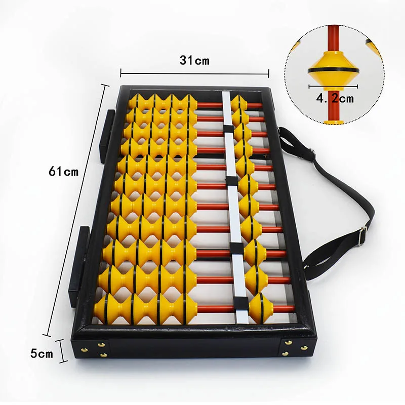 Высокое качество 11 столбик деревянные висячие Нескользящие Abacus большой размер китайский соробан инструмент в математике образование для учительницы XM03
