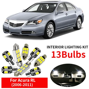 

13x Canbus Error Free LED Interior Light Kit Package for 2006-2011 Acura RL Car Accessories Map Dome Trunk License Light