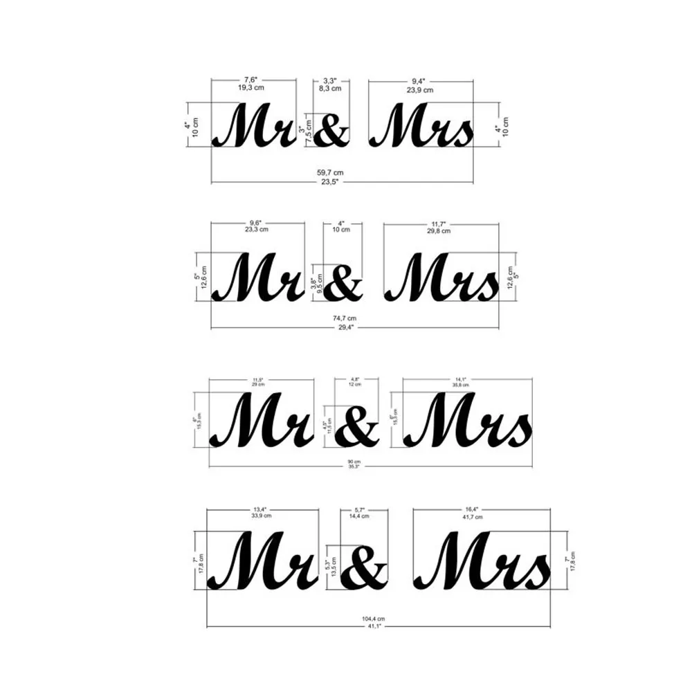 Свадебные украшения для стола Mr. & Mrs красные деревянные буквы freestanding red Mr милого