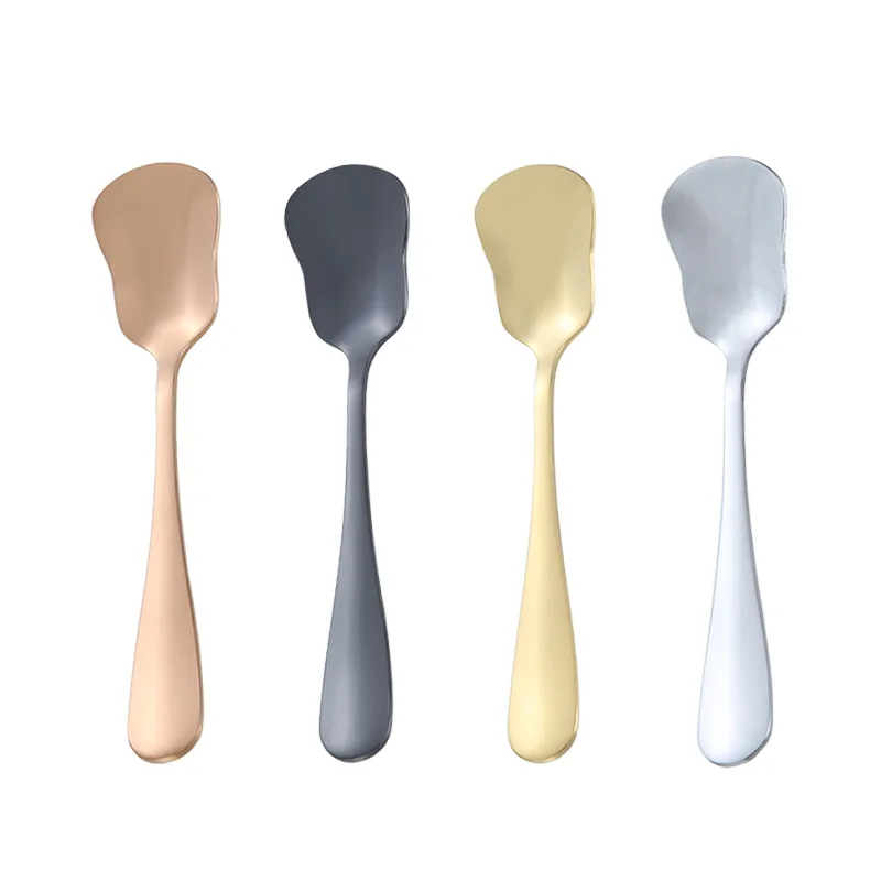 

New Arrival Stainless Steel Ice Cream Dessert Coffee Teaspoon Kitchen Accessories Children's Tea Spoon Sliver Gold Black 1pc