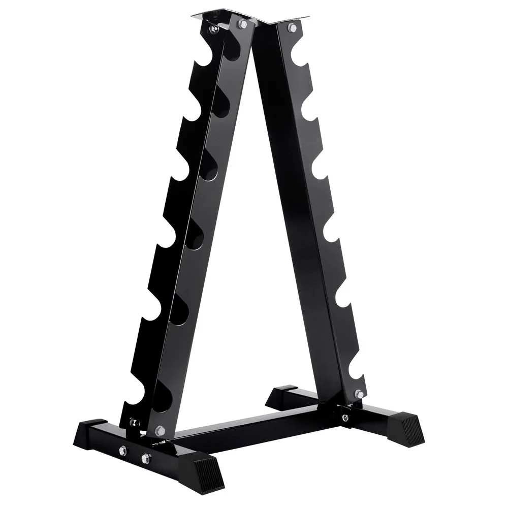 Everfit вертикальная стойка для хранения гантелей 6 пар прочное и стабильное оборудование для фитнеса подходит для дома и офиса A2