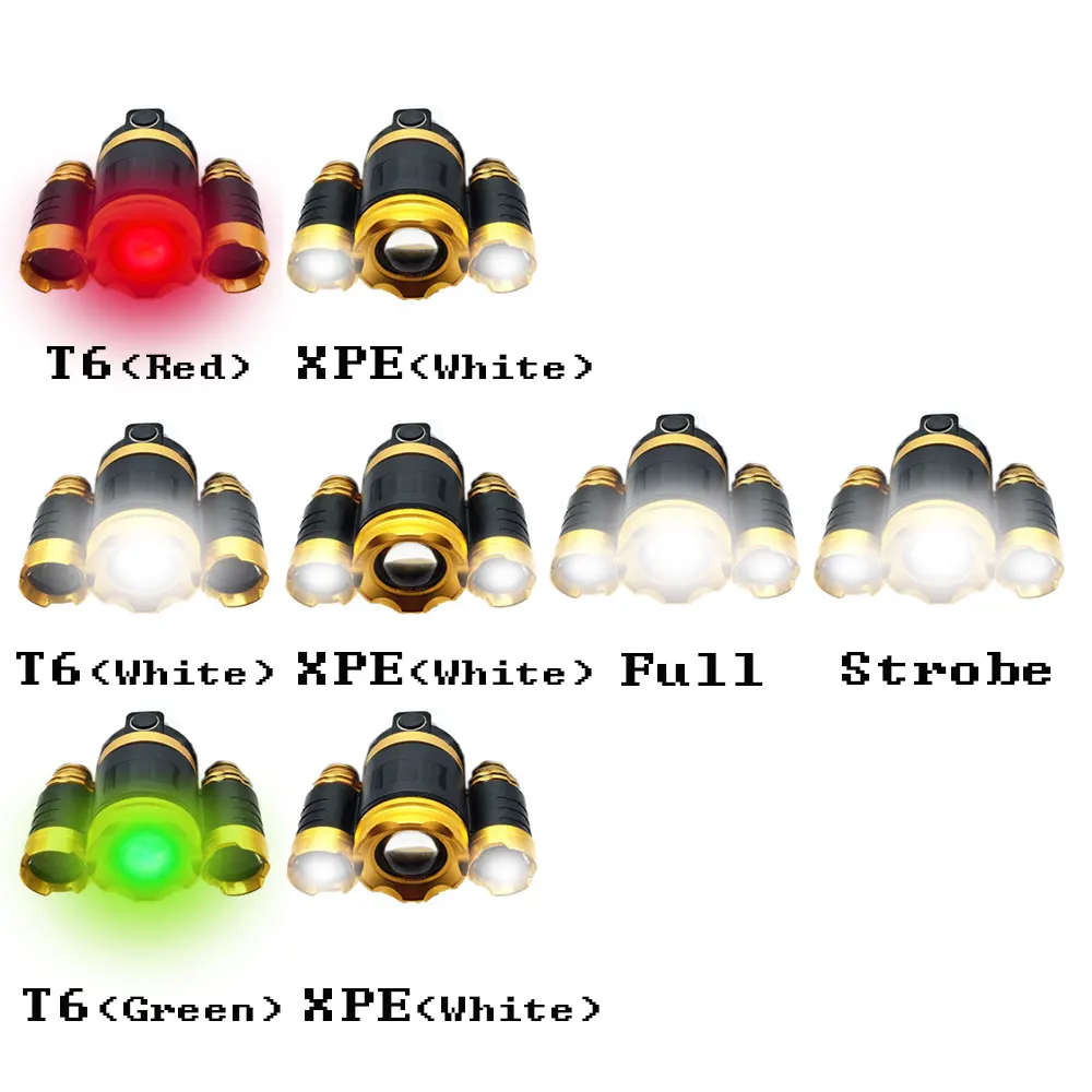 Головной Светодиодный фонарь XML T6 2 * XPE регулируемый головсветильник с