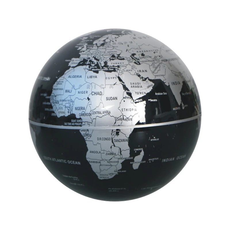 C Shape Magnetic Levitation Montessori Geography Globe Floating World Map Tellurion LED Light Terrestre Children Learning Toys (3)