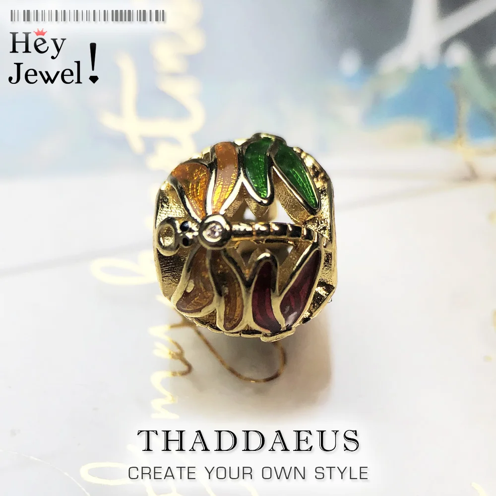 Бусины Золотая стрекоза красочные бусины подарок для женщин подходит браслета