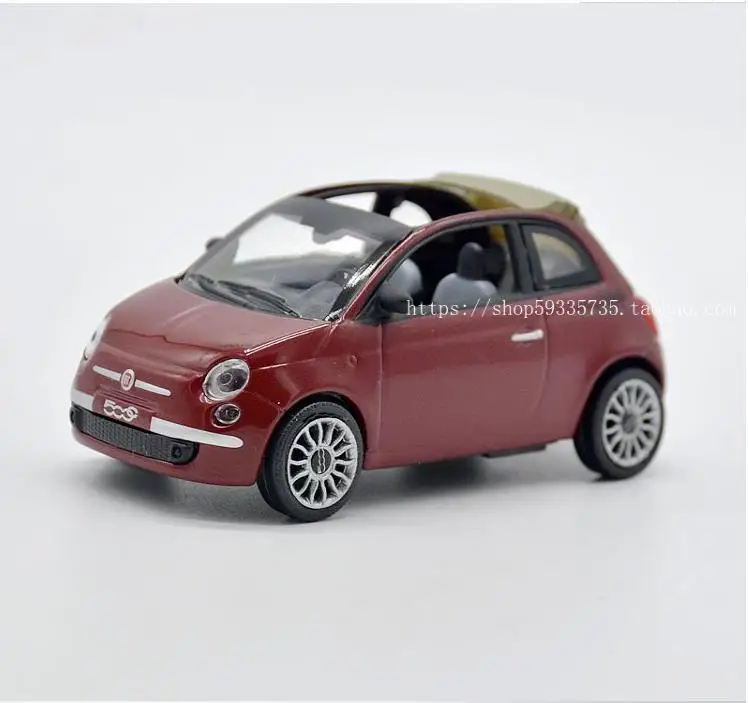 1:43 Fiat nuva 500 C модель автомобиля из сплава, Fiat спортивный автомобиль игрушка, оригинальная упаковка модель автомобиля - Цвет: Красный
