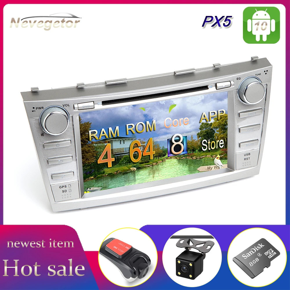 DSP 2 Din Android 10 машинный DVD проигрыватель для Toyota Camry 2007 2008 2009 2010 2011 Aurion 2006 мультимедиа