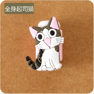 universal phone honder Cute Cartoon Charger Cable Protector De Cabo USB Cable Winder Cover Case For IPhone 6s 7 7 8 plus - Цвет: Фиолетовый