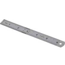 Règle métrique Double face en acier inoxydable, 2 pièces, règle de mesure de précision, 15cm, livraison directe