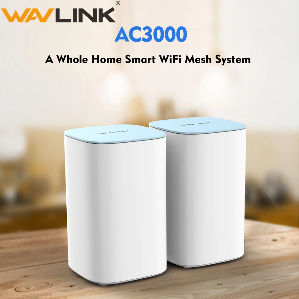 

2 Pack AC3000 Whole Home WiFi Mesh System Gigabit Mesh WiFi Router Wireless wifi Repeater Tri-band 5Ghz Router Large coverage