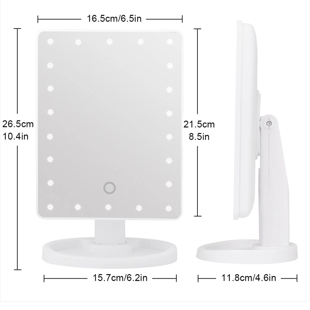  Professional 22 LED Makeup Mirror Light Portable Rotation Vanity Lights Lamp Touch Bright Adjustabl - 4000248998067