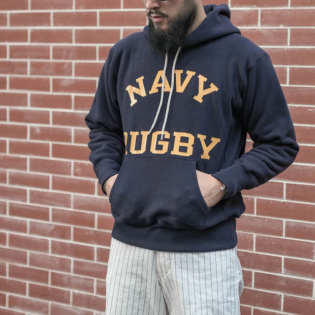 classic rugby print hoodie