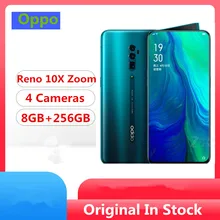 Новая модель Oppo Reno 10x zoom celular Смартфон Snapdragon 855 6," AMOLED 48.0MP 10X Zoom экран отпечатков пальцев 8 ГБ+ 256 ГБ VOOC 3,0