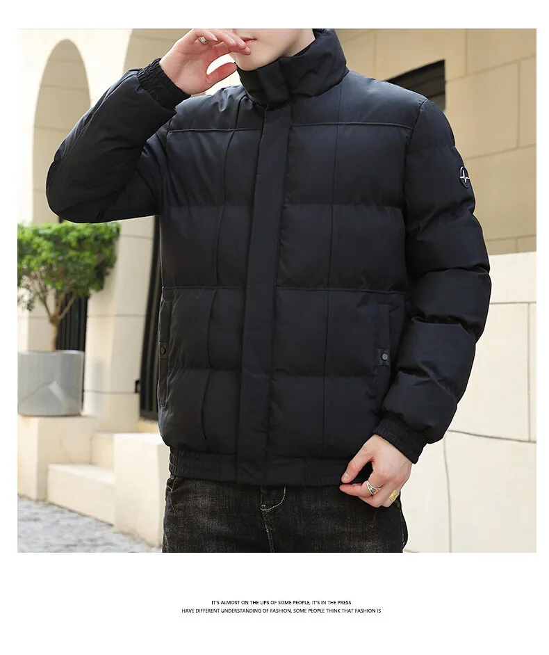 HAWAIFISH Parka Coat New Thick Down Padded Jacket Men's Casual Padded Jacket Men's Winter Jacket Mens Windbreaker 2021 fur parka