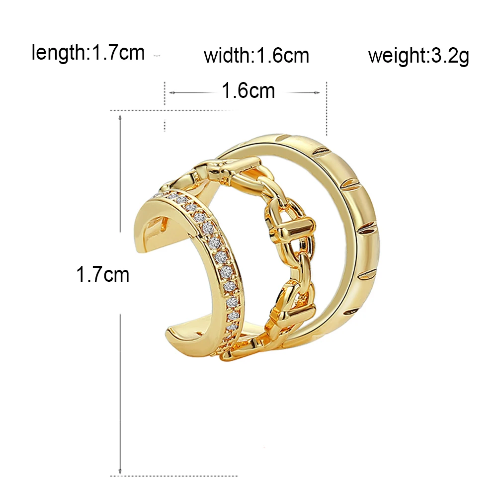 1 PCS Gold Multilayer C Shape Clip Earrings For Women Korean Fashion Without Piercing Ear Cuff Femme Jewerly Gifts 2021