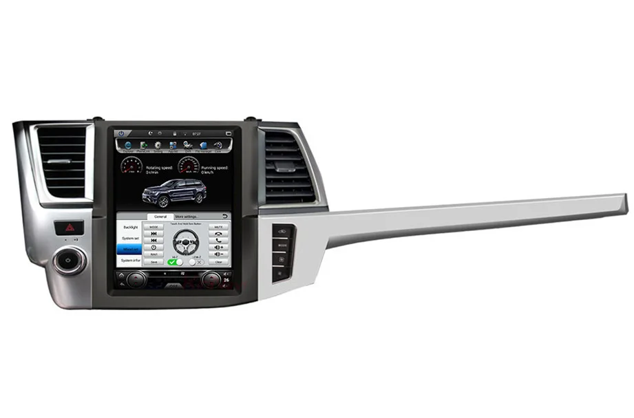12," tesla стиль вертикальный экран android 6,0 четырехъядерный 32G Автомобильный gps Радио навигатор для Toyota highlander kluger