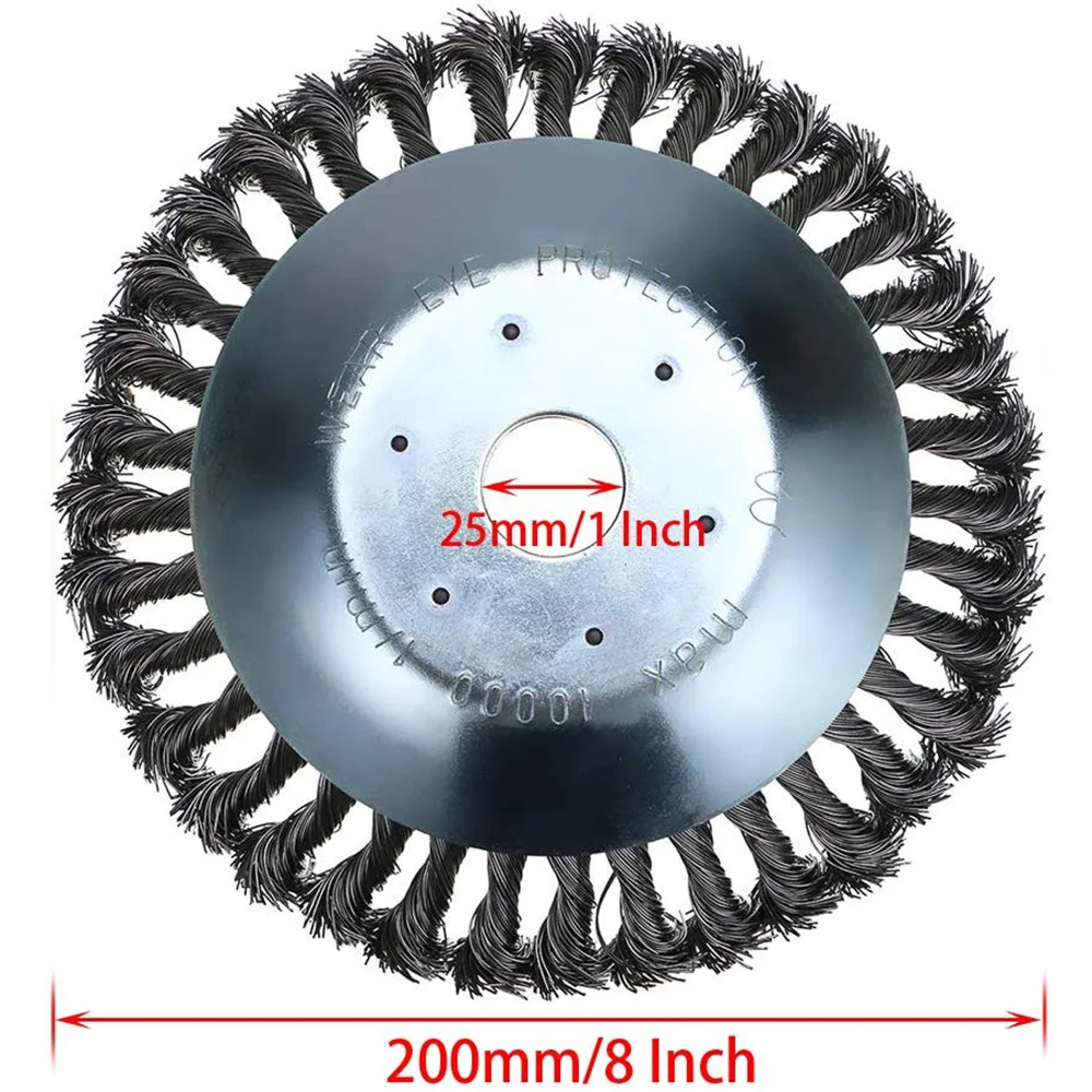 Новая 6/8 дюймовая стальная проволочная колесная щетка, триммер для травы, инструмент для чистки сорняков, газонокосилка, резак для садовой лужайки