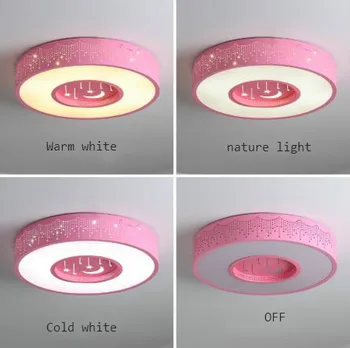 

Creative Warm Children's Lamp Bedroom LED Ceiling Lamp Simple Remote Control Color Change Boys and Girls Children's Room Lamp AC