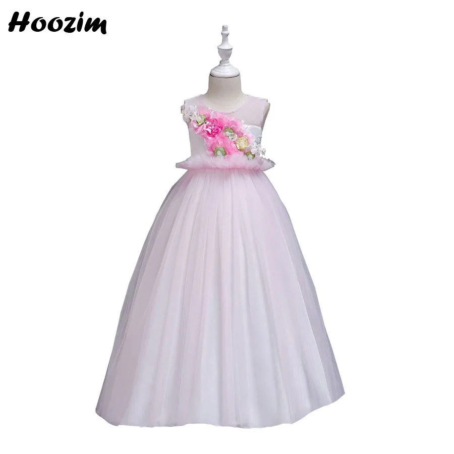 Дорогой аппликацией и рюшами Пышная Тюлевая юбка длинные вечерние свадебные