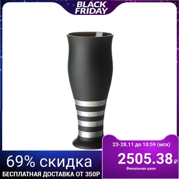 

Vase Black satin Silver