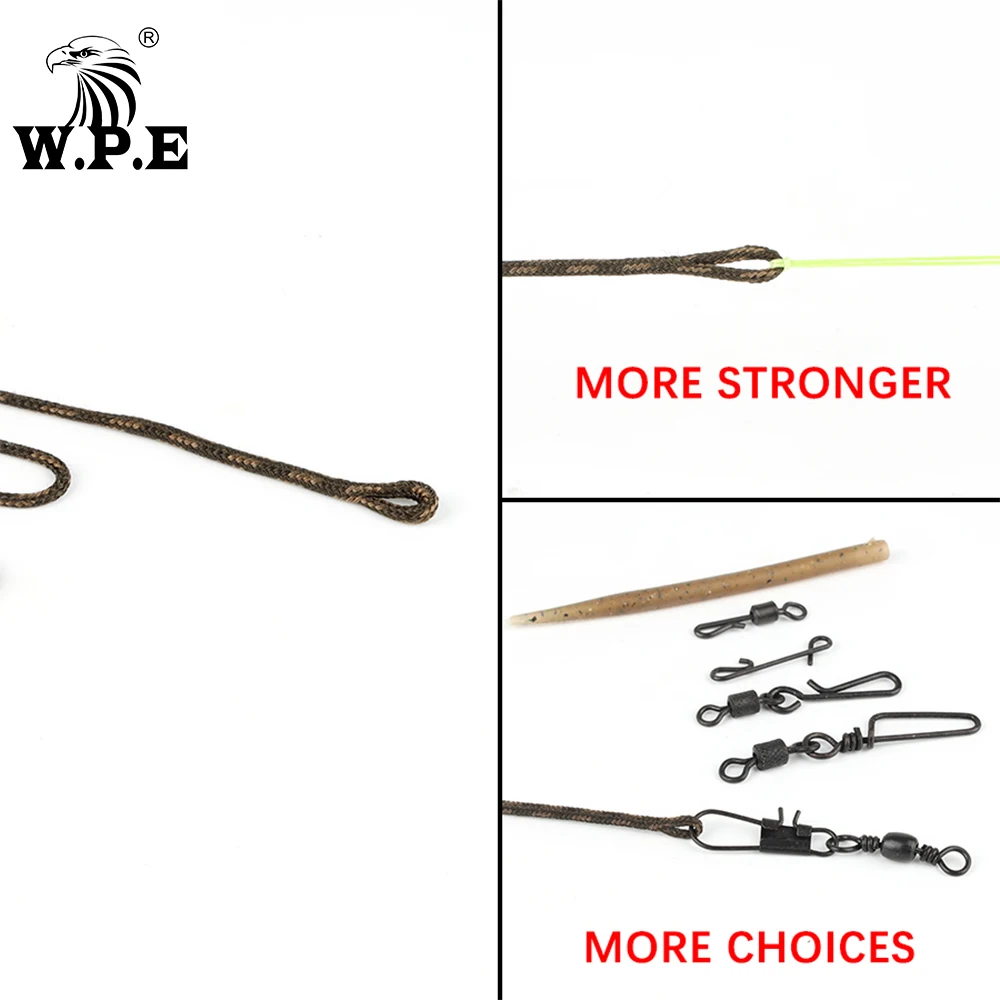 Montage carpe prêt à pêcher W.P.E 40g-80g avec ligne plombée et hameçons pour méthode feeder