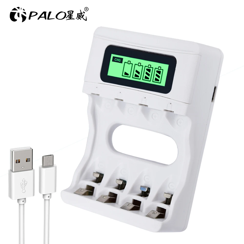 

intelligent fast charging USB charger 1.2V battery smart LCD screen charge for 2A 3A AA AAA NI-MH nimh ni mh batteries