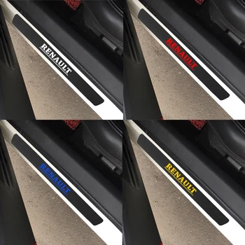 

Car Styling Carbon fiber Door Sill Scuff Plates For Renault Scenic Laguna Captur Megane 2 3 Fluence Latitude Car Accessories