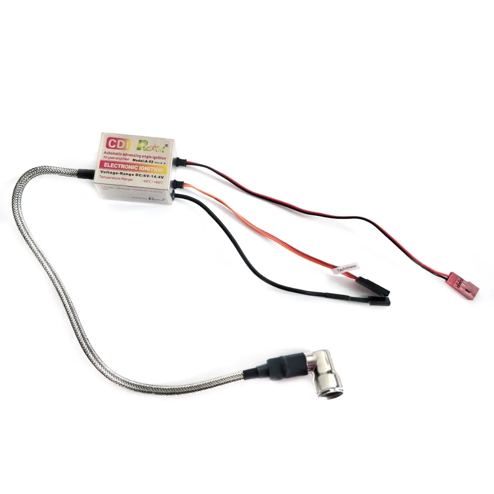 Rcexl Single CDI зажигание для RC модели NGK CM6 10 мм Свеча зажигания 90 градусов DA DLE газ