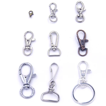 

Lobster Clasp Hook Swivel Claw Clasp Keyring Key Chain Silver Bronze Copper Tone Metal Jewelry DIY Making Supplies