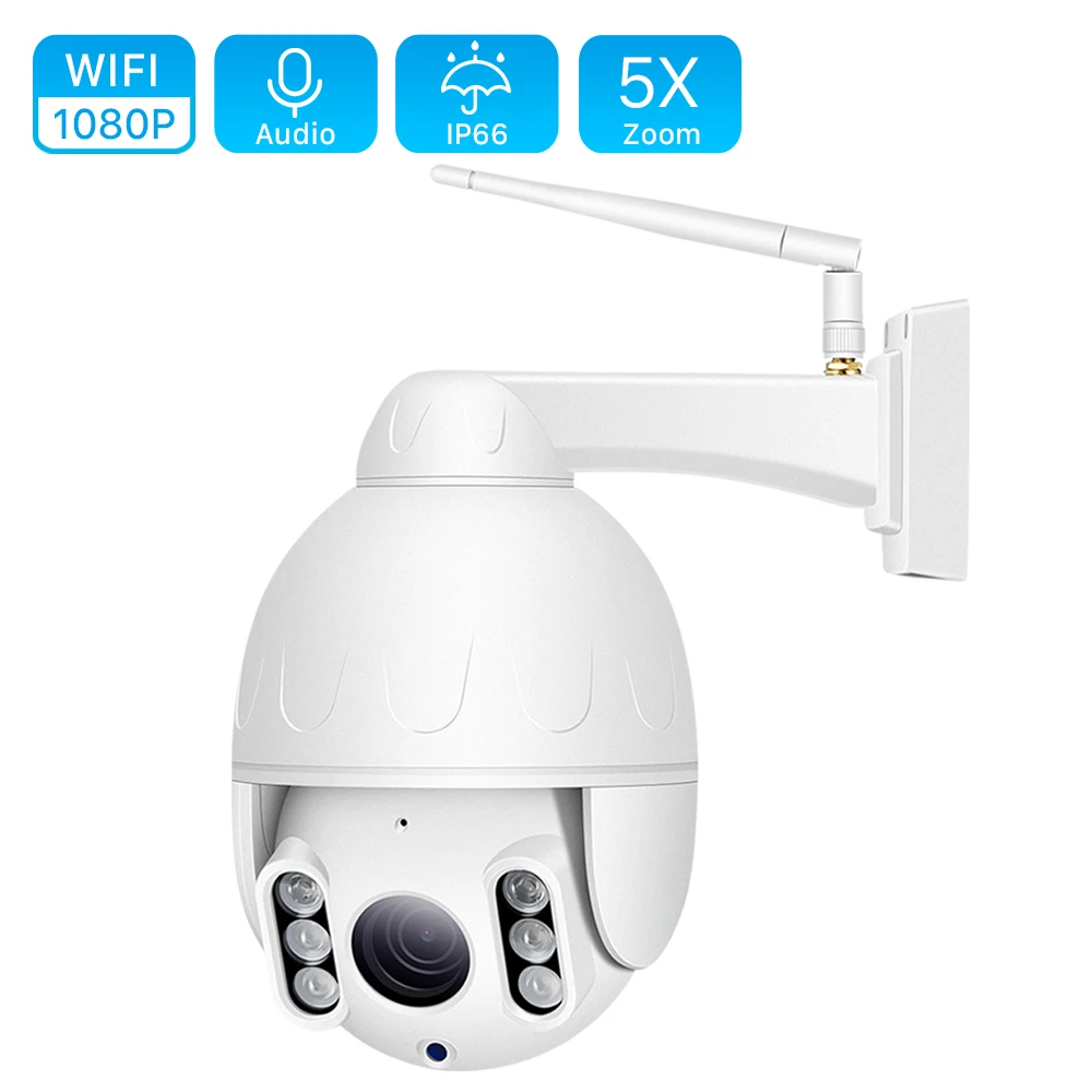 Супер Мини 2 5 дюймов PTZ Скорость купол WI FI IP Камера 1080P открытый 5X зум 7 13 мм