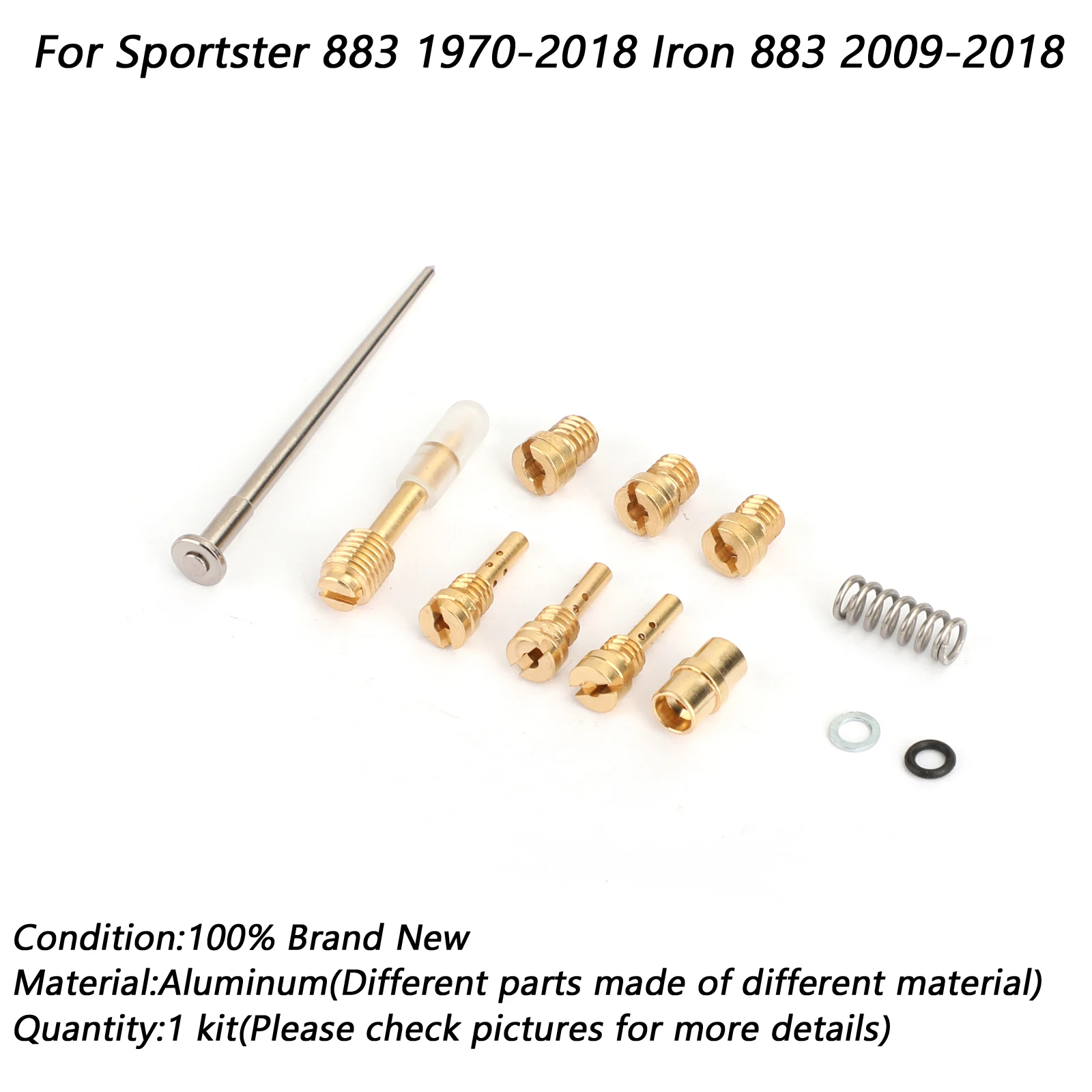 Areyourshop For Sportster 883 1970- Iron 883 2009- Carburetor Rebuild Repair Kit CARBURETOR Motorcycle Engine Parts
