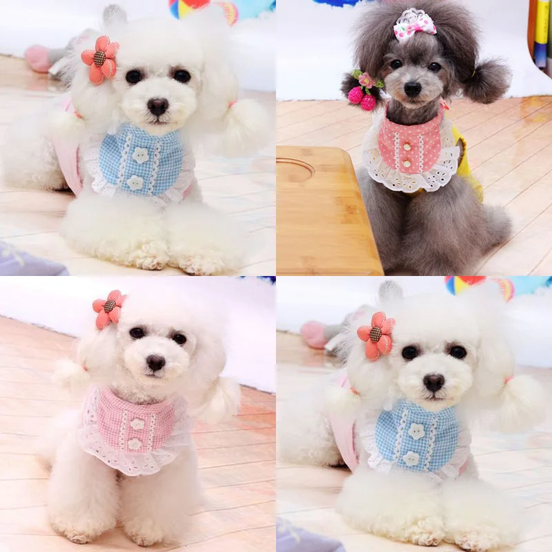 

20pcs Pet Dog Cat Puppy Bandanas Sweet Lace Scarf Bibs Dog Grooming Accessories for Teddy Small Medium Dogs Pet Products