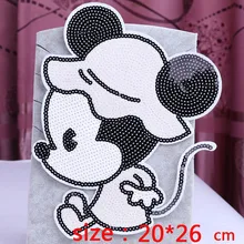 Большой размер, высокое качество, высокое качество, тусклый, мультфильм, Микки Маус, все-на-одном, DIY украшения, прекрасный и благородный белый T