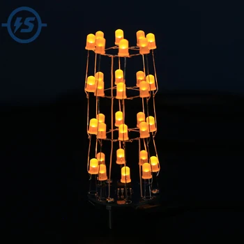 

Mini Yellow Dream Light Circle LED DIY Kit Star Flashing LED Lamp for Christmas