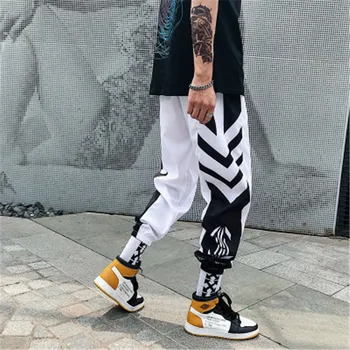 

New Fashion Printed Men Harem Pants Hip Hop Casual Streetwear Joggers Men 2020 Fashion Elastic Waist Trousers