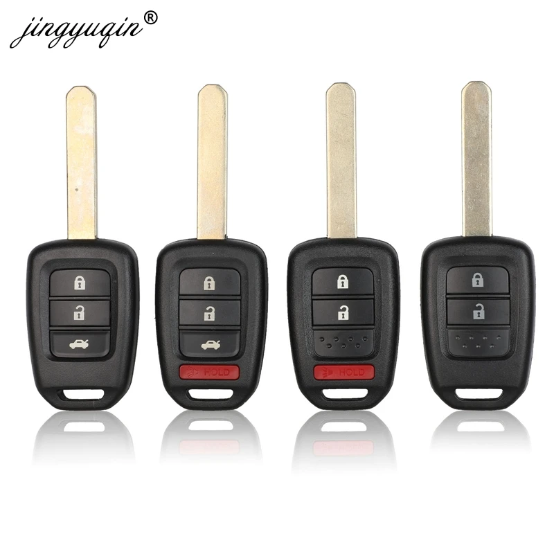 Jingyuqin 20 шт./лот 2/3/4 кнопки дистанционного ключа оболочки для Honda FIT XRV VEZEL CITY Джаз CIVIC