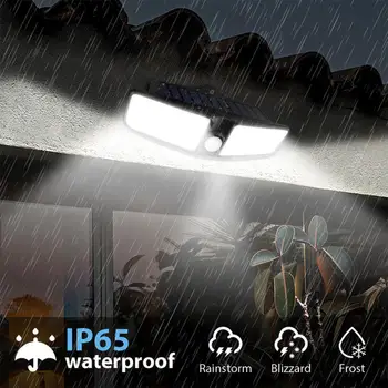 

102 LED Solar Powered Lamp Outdoor Wall Light Motion Sensor Waterproof Lamp Mode Replaceable Induction Solar Garden Lamp Pendant