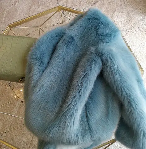 as picture Элегантные милые женские короткие пальто из искусственного меха г. Зимние толстые теплый искуственный мех для девочек знаменитые высококачественные куртки из искусственного меха w1892 - Цвет: as picture