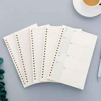 

A5 Loose Leaf Paper Refill Notebook Spiral Binder Planner Core Paper Line Blank Grid Inside Paper Weekly Monthly Plan List DIY