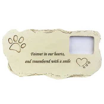 

NEW Pet Memorial Stone With Photo Frame Loss Of Pet Gift Dog or Cat Grave Pet Supplies and Pet Accessories