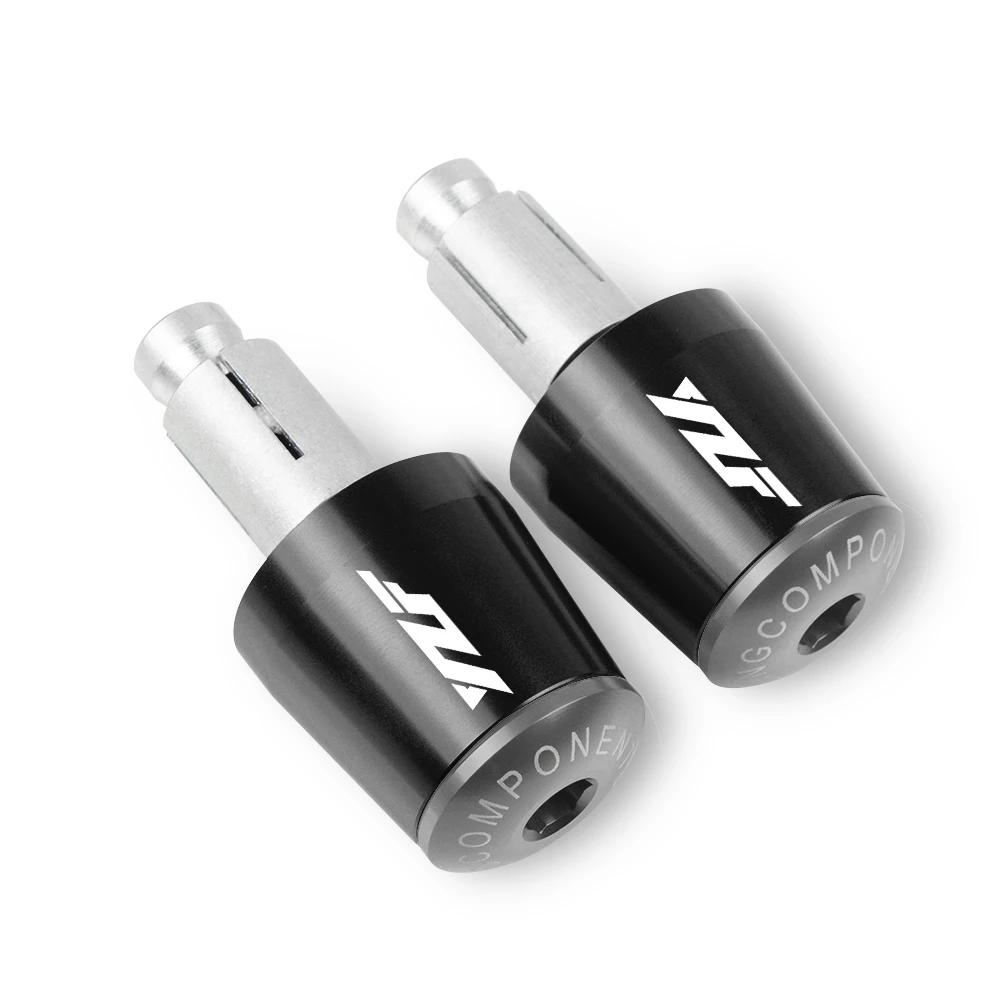 Мотоциклетные ручки для Yamaha YZF R1 YZF R6 YZF-R1 YZF-R6 YZFR1 YZFR6 YZFR15 YZFR25 ручка заглушка для руля - Цвет: Black-Gray