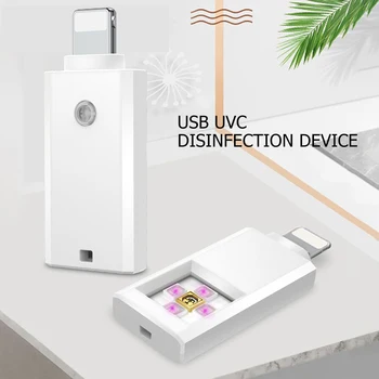 

Portable UV Sterilization Lamp UVC LED Phone Disinfection Light 8 Pin Powered UV Offices Home Indoor Killing Protection
