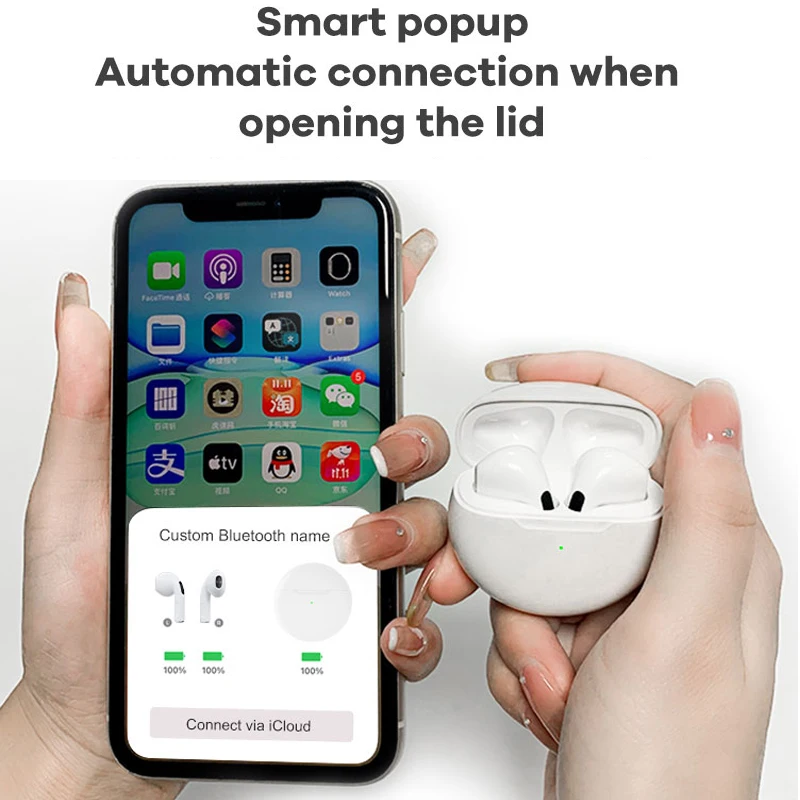 Pro 5 TWS Bluetooth Headphones Stereo True Wireless Headphone Earbuds In Ear Touch Noise Cancelling Sports Earbuds with Mic