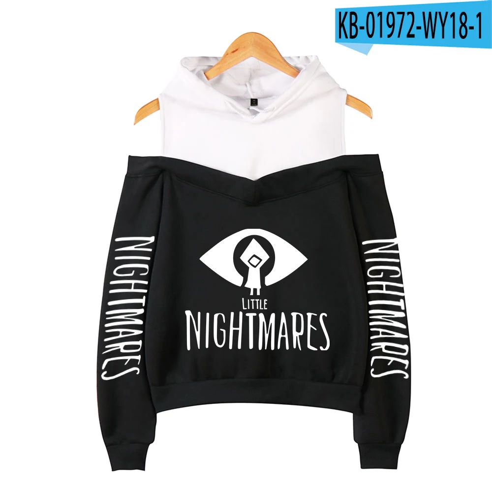 2021 New Little Nightmares Hoodies Female Off Shoulder Sweatshirt Women Pullover Harajuku Streetwear Girls Fashion Clothes grey hoodie Hoodies & Sweatshirts