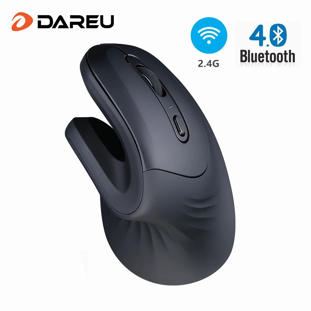 DAREU Magic Bluetooth + USB Двухрежимная Вертикальная беспроводная мышь эргономичная