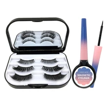 1 комплект 3D накладные ресницы на магнитах Магнитная подводка для глаз+ Набор накладных ресниц Водонепроницаемые долговечные магнитные ресницы, наращивание ресниц