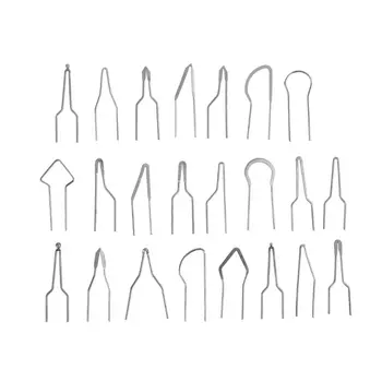 

23pcs High Impedance Wood Heating Wire Replacement Carving Pyrographic Tip Kit 19QB