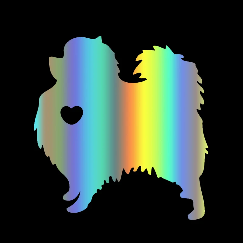 S51069 Various Sizes/Colors Car Stickers Vinyl DecalI Love My Pomeranian Dog Motorcycle Decorative Accessories Waterproof